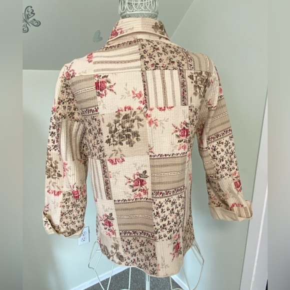 VINTAGE Northern Reflections Reversible Lightweight Floral Jacket - Picture 2 of 15